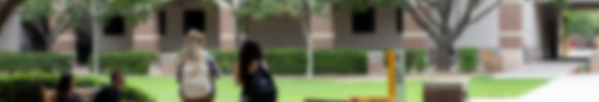 Blurry image of students in a grassy area